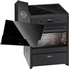 GURARI Piano cottura a induzione 60 cm GCH E 612 BL+GCH 268 BL 6 PRIME cappa aspirante 60 cm, vetro nero 1000 m/h, Range Coocker