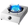 YINMAN Fornello A Gas 1 Fuoco, Potenza Di Fuoco 4,8 KW, Griglia for Pentole Interamente In Rame In Acciaio Inossidabile, Fornello Di Conversione Da Gas Naturale A Gas Liquefatto, Con Protezione Antincendio(N