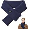 Credelin Cuscino riscaldante per collo, sciarpa riscaldata a 3 temperature, regolabile, ricaricabile, scaldacollo elettrico portatile, per donne e uomini, attività all'aperto (blu navy)