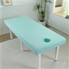 Odot Lenzuola da Lettino da Massaggio,Lenzuolo per Massaggi Colori Solidi con Foro per Il Viso da Salone Spa Copertura Protettiva Lavabile Coprilettino Estetica con Elastici (Verde menta,60x185cm)