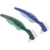 FRCOLOR Spazzolino per Dentiere Doppia Testa con Setole Extra Dure 2 Pezzi in Nylon e Pp Leggero e Portatile per Pulizia a Casa in Viaggio