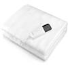 LEEVOT coperta termica 150 x 80 cm, 3 Temperature Regolabili coperta riscaldante elettrica, Antimite, Lavabile, Spegnimento Automatico, 1 Controller, Timer Programmabile