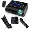 SYBILMED Air Power 4 Pressoterapia Linfodrenale Digitale, Massaggiatore Elettrico per Recupero Sportivo, 4 Camere D'aria con 2 Gambali XL, Fascia Addominale e Bracciale