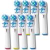 Gartiam 8 - Spazzole di ricambio Dual Clean per oralb, punta per spazzolino da denti compatibile con oralb, spazzole di ricambio compatibili, testina per spazzolino da denti compatibile oralb