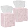 lcndlsoe 2 scatole quadrate per fazzoletti, simpatiche custodie colorate a forma di gufo con occhi grandi, organizer per carta facciale, dispenser per toletta, WC, comodino, tavolo, piano di lavoro, ufficio
