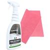 MARBEC Sani-Kal Forte 750ML+PANNO STEEL-T | Detergente anticalcare forte per bagno, elimina incrostazioni ostinate, ruggine e residui di sapone