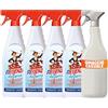 Ressenza Olè Ressenza Detergente Profumato 750 ml - Profumatore Ambiente 5 in 1 Spray Igienizzante Multiuso per Pavimenti e Superfici - Profuma, Igienizza, Deodorizza, Deterge e Spolvera - Azzurra (4 Unità)