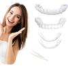 Frenzify 2 Paia Dentiera Provvisoria Denti Finti Da Applicare Da Soli, Protesi Dentale Istantanee Faccette Denti, Kit Riparazione Denti Falso Superiore Inferiore Per Uomo Donna