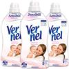 Vernel Carezza Delicata Ammorbidente Concentrato per Lavatrice Ipoallergenico Senza Coloranti per Pelli Sensibili Bucato Morbido e Profumato - 3 Flaconi da 1,15 Litri