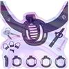 Generico Set di gabbie di protezione piatte speciali per uomo, comoda gabbia piatta con anelli di 4 misure, cintura in vita, tubo piccolo -ITHA27a (E:Z-Purple, M2)