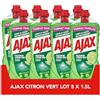 AJAX - Detergente per la pulizia del pavimento e delle superfici multipli, ultra sgrassante - profumo di limone verde - senza risciacquo - Formula biodegradabile - 8 x 1,5 L