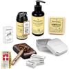 Störtebekker Shaving Accessories Störtebekker Shower & Shave Essential Set - set da barba e da doccia - con rasoio, gel da barba, balsamo dopobarba, pietra di allume, shampoo solido e saponetta in alluminio (Argento/Nero)