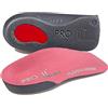 PRO 11 WELLBEING 1 paio di solette ortopediche slim fit 3/4 con tallone per fascite plantare (7/8,5 UK, rosa)