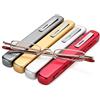 KAIBSEN® 2 Pack Unisex Occhiali da lettura - Classico Sottile Metallo Full Frame Oro Occhiali da lettura/Squisita Portable Pocket Clip Alluminio Caso(Caso Colore Facoltativo)