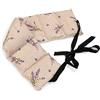 Giraffenland Cuscino con semi di colza (65x15cm, Fiore romantico, 7 compartimenti con banda da legare) Cuscino riscaldabile, caldo e freddo - microonde, forno e frigorifero