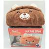 Nataluna Borsa acqua calda elettrica con morbido peluche ricaricabile con tasca scaldamani scaldapiedi per alleviare il dolore 500W