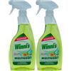 FEI FAN 2x Detergente Spray MULTIUSO Per Vetri, Cristalli e Tutte Le Superfici Lavabili. Ipoallergenico, Con Tensioattivi Di Origine Vegetale 500ml