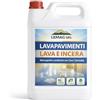 Lemag srl Lavapavimenti Lava e Incera 1L e 5L - Detergente con Cera Carnauba, Lucida e Protegge Pavimenti Trattati, Bassa Schiuma, Uso con Lavasciuga - Biodegradabile - LEMAG SRL (1L)