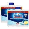 Finish Pulitore a fondo per macchina Citrus - Detergente liquido contro calcare e grasso per una lavastoviglie pulita - Duopack (2 x 250 ml)