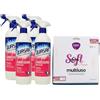 FEI FAN SET PULIZIA: 4x Quasar Candeggina Mousse, Sgrassa e Sbianca, Igienizza, Rimuovi Muffa 580ml + In Omaggio Panno Microfibra Soft Multiuso 33x33