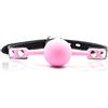 Generic SM silicone palla Gag con chiusura cinturina in pelle BDSM adulti giocattoli sessuali Bondage Kit restrizioni Gioca (Red+black-3.8cm Ball)