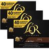 L'OR Espresso Coffee Forza Intensity 9 - Capsule di caffè compatibili Nespresso®* in alluminio -3 confezioni da 40 capsule (120 bevande)