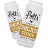 Potts Brodo di pollo in lattina, 500 ml, confezione da 2, brodo di pollo in scatola per zuppe, salse e stufati, esaltatore di sapidità realizzato con grasso di pollo e ossa, lattina facile da aprire,