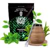 Verde Mate Set con Accessori - Yerba Mate 400g, Tazza di Mate Ceramica, Bombilla
