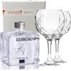 Generico Cubical Botanic Gin Premium 40% Vol. 70 cl - Due Bicchieri In Vetro Borgonovo 620 ml