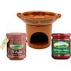 Generico Set nduja di Spilinga dolce 90 gr + piccante 90 gr + scaldanduja piccolo artigianale |