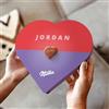 your surprise Cuore di Cioccolato Milka Personalizzato con Nome e Testo - Regalo per Uomo & Donna, Praline a Forma di Cuore con Ripieno di Crema Nocciola-Nougat, Design Milka Classico (187g)