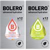 Generico SET 24 BOLERO bustine da 3 grammi 12 Ice Tea Peach Pesca + 12 Lime Preparato istantaneo per Bevande con Stevia e Vitamina C e Senza Zucchero