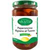 Valle del Crati ECCELLENZE GASTRONOMICHE Valle del Crati Peperoncini Ripieni al Tonno | Prodotto Tipico Calabrese | Ideale Contorno o Condimento Antipasti e Aperitivi | Peperoncini Calabresi Leggermente Piccanti con Tonno | Vasetto 280 gr