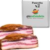 sapori mediterranei Pancetta Tesa - 2 Pezzi Interi da 400g con Box Regalo - Salumi Artigianali Tipici Calabresi, Ideale Per Panino, Antipasti, Aperitivi - Sottovuoto