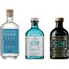 De Antoni Degustazione GIN Italiano | Confezione da 3 bottiglie da 70 cl l'una: Gin artigianale De Antoni secco ed equilibrato, Mazzetti botanico, Mazzetti Black Edition speziato