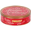 Generico Scatola di Biscotti al Burro Natalizi, Confezione Regalo in Metallo Rosso con Decorazioni Festive, Assortimento di Dolci, 340g