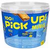 PiCK UP! Minis Original + Choco&Milk (1 x 1,06 kg), mini barrette da spuntino con tavoletta di cioccolato al latte croccante tra due biscotti, 100 confezioni di porzioni