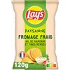 Lay's Chip di ricetta con ricetta agricola con sapore di formaggio fresco, aglio ed erbe fini