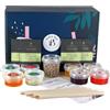 Boba Bar Sunny Day - Kit Bubble Tea misto (per 4 persone) con 4 - Gusti di tè misti, 4 - Popping Boba e guarnizioni in gelatina, Bubble tea con perle di tapioca | Bustine di tè verde e Assam di