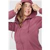 Tezenis Felpa Leggera Cappuccio Con Zip E Coulisse Donna Rosa