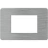 bticino JA4803ES placca matix go 3 moduli steel bticino JA4803ES