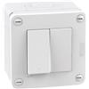 bticino 28402w1 matix go scatola ip40 2 moduli con interruttore piu falso polo bticino 28402w1