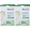 Garnier Maschera in Tessuto Nutriente Riparatrice NutriBomb, Ideale per la Pelli Secche e Molto Secche, Arricchita con Latte di Mandorla Acido Ialuronico, 28 g 2x28 viso