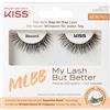 KISS My Lash But Better Collection 1 paio di ciglia finte, senza filtri, volume naturale, ciglia finte con nastro KISS Flexi, incluso adesivo per ciglia nero