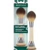 EcoTools Sculpt + Bronze, Pennello trucco doppia punta, soffice per bronzer e denso per contorno, ideale per liquido, crema e cipria, compatto per viaggi, vegano e cruelty-free
