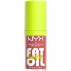 NYX Professional Makeup Gloss Labbra, Finish Cremoso e Lucido, Fino a 12H di Idratazione, Maxi Applicatore, Con Squalano, Olio di Lampone e Camemoro, Fat Oil Lip Drip, Tonalità: Chillin'Like A Villain