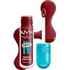 NYX Professional Makeup Gloss e Tinta Labbra Idratante 2in1, Idratazione fino a 12H, Con Vitamina B12 e Magnesio, Lip IV Hydrating Gloss Stain, Tonalità: 13 Cranberry Splash