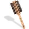 Casalfe Spazzola in legno sostenibile rotonda lisciante setola cinghiale - Antifrizz Diametro XL per capelli lunghi e per creare un'onda aperta.
