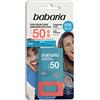 Babaria - Stick solare per il viso SPF 50 Blu - 20 g | Blu | Stick da surf | Protezione molto alta | Adatto a zone sensibili e tatuaggi | Resistente all'acqua | 100% vegano