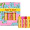 Burt's Bees Set Balsamo Labbra, Cera d'Api, Fragola, Ananas, Frutto del Drago con Limone, In Full Bloom, 4 x 4.25 g
